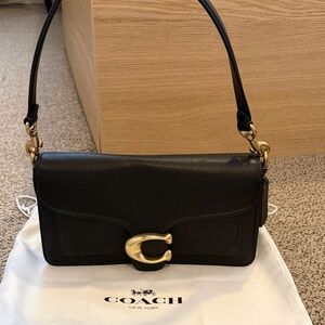 Coach Tabby 26 Black Leather Shoulder Bag